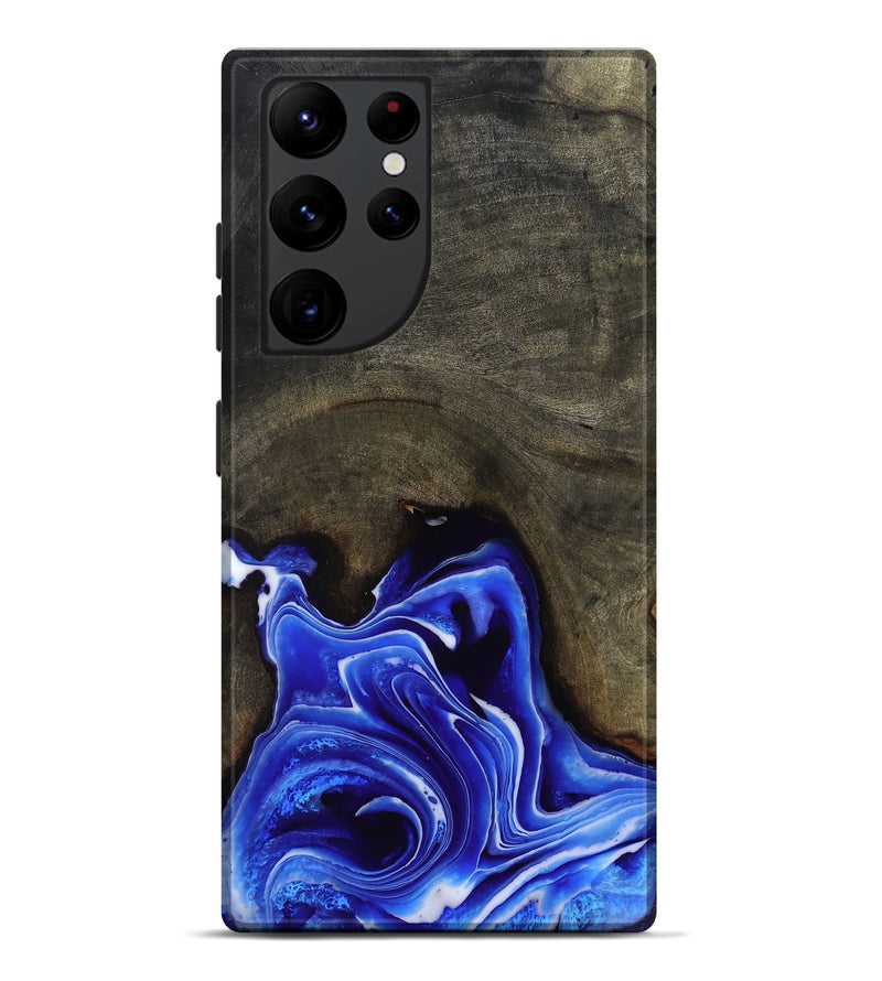 Galaxy S22 Ultra Wood Live Edge Phone Case - Asaiah (Blue, 801487)