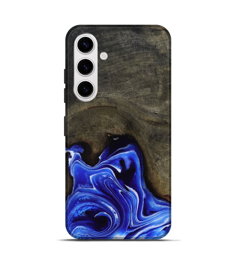 Galaxy S25 Wood Live Edge Phone Case - Asaiah (Blue, 801487)