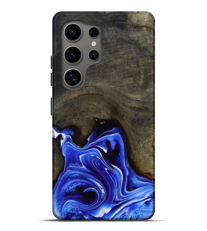 Galaxy S25 Ultra Wood Live Edge Phone Case - Asaiah (Blue, 801487)