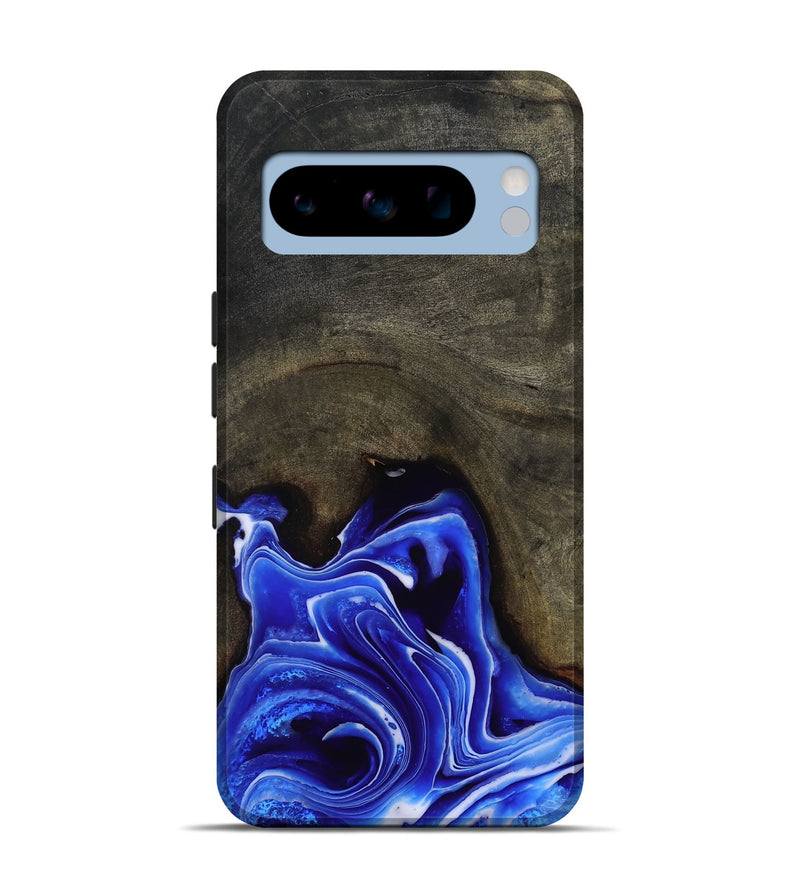 Pixel 8 Pro Wood Live Edge Phone Case - Asaiah (Blue, 801487)