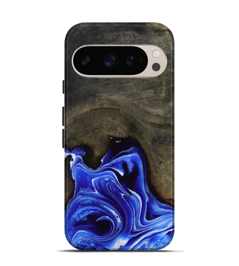 Pixel 9 Wood Live Edge Phone Case - Asaiah (Blue, 801487)