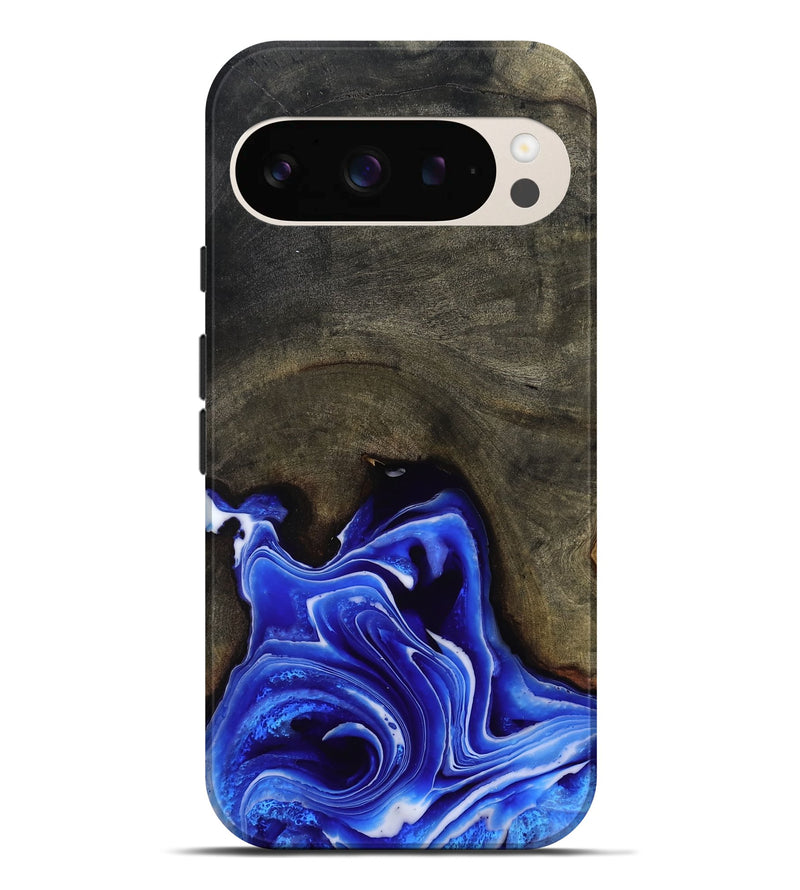 Pixel 9 Pro XL Wood Live Edge Phone Case - Asaiah (Blue, 801487)