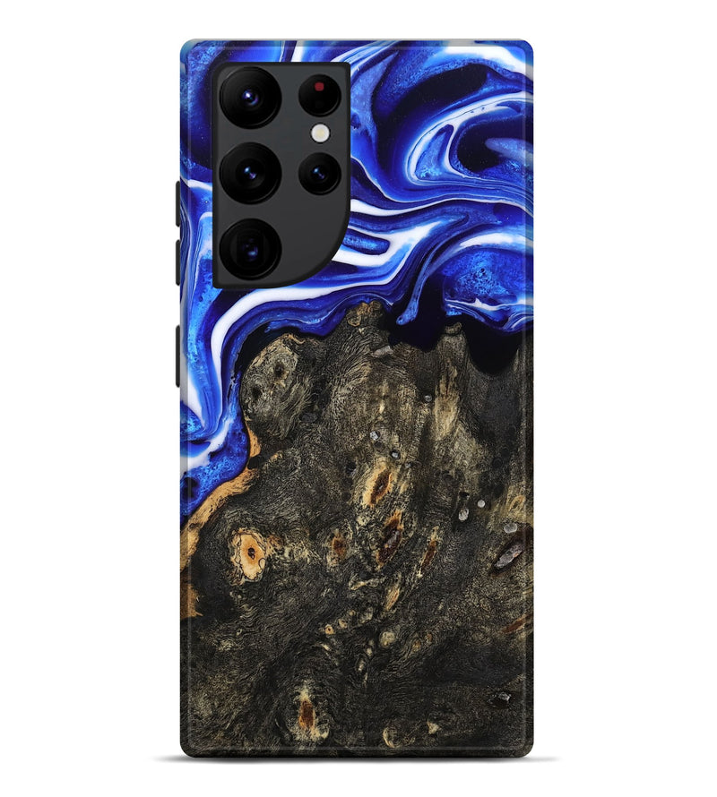 Galaxy S22 Ultra Wood Live Edge Phone Case - Kadin (Blue, 801488)