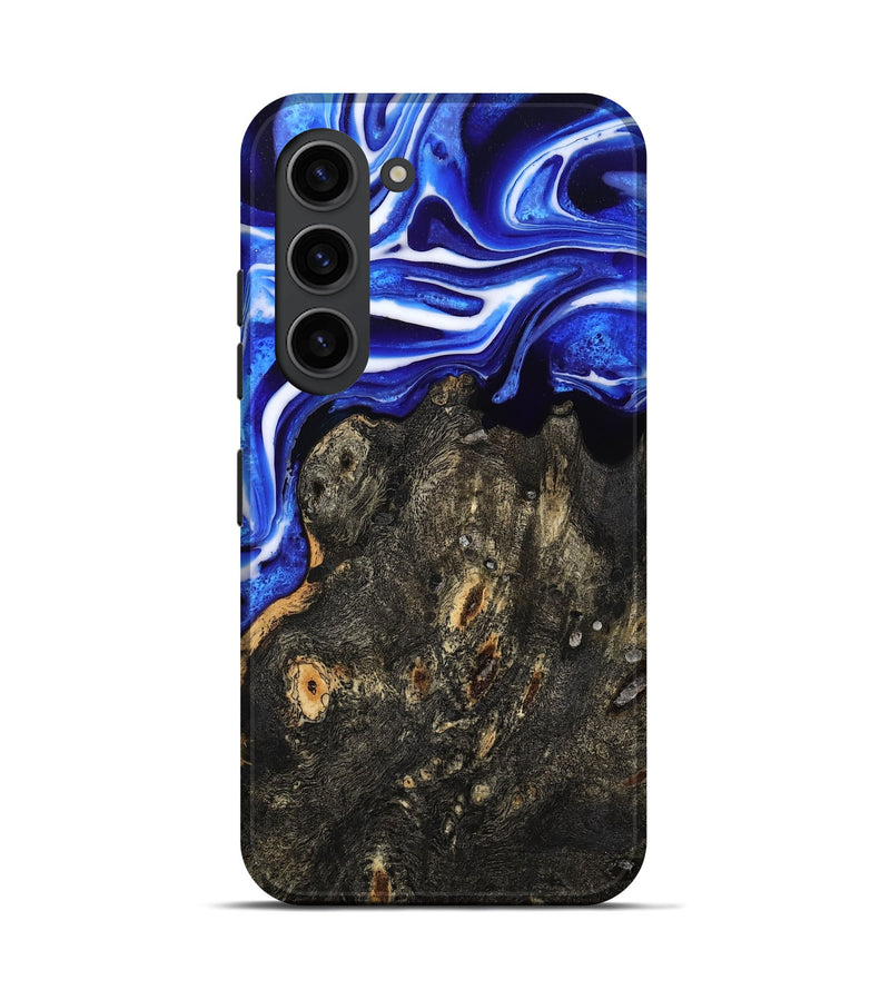Galaxy S23 Wood Live Edge Phone Case - Kadin (Blue, 801488)