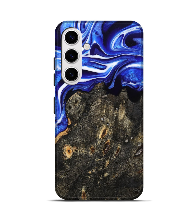 Galaxy S25 Wood Live Edge Phone Case - Kadin (Blue, 801488)
