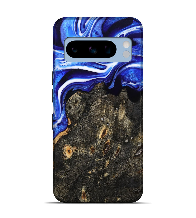 Pixel 8 Pro Wood Live Edge Phone Case - Kadin (Blue, 801488)