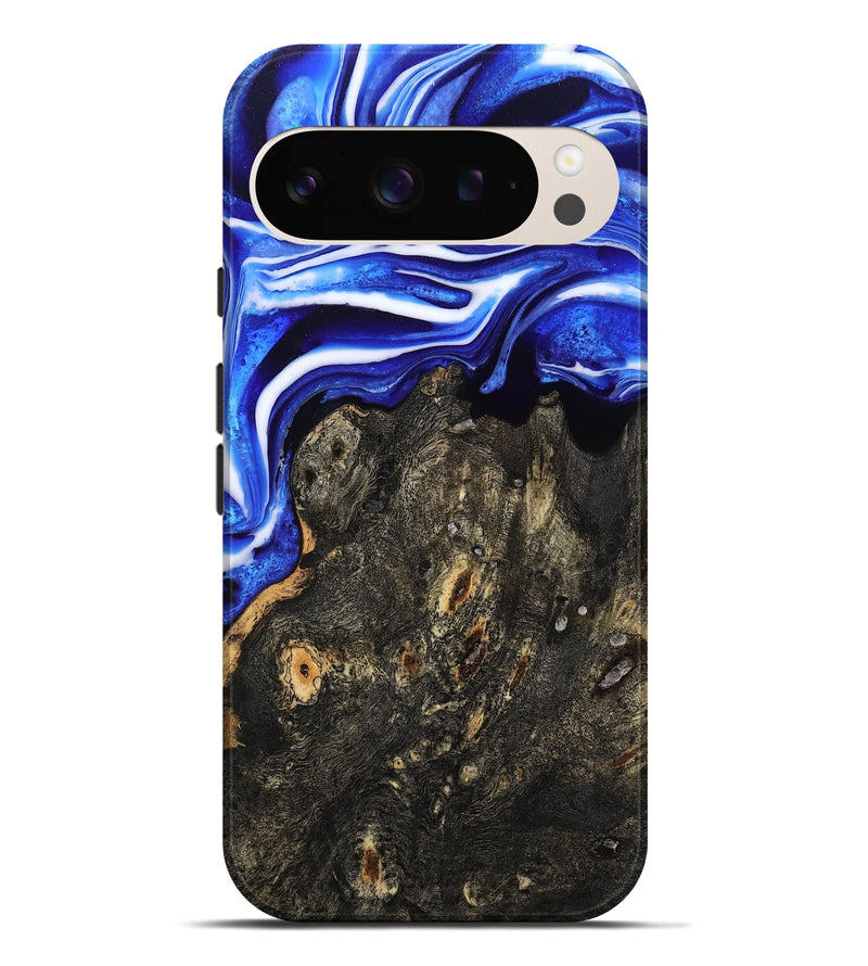 Pixel 9 Pro XL Wood Live Edge Phone Case - Kadin (Blue, 801488)