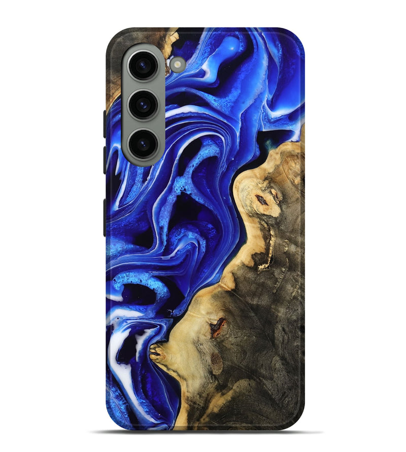 Galaxy S23 Plus Wood Live Edge Phone Case - Emanuel (Blue, 801489)