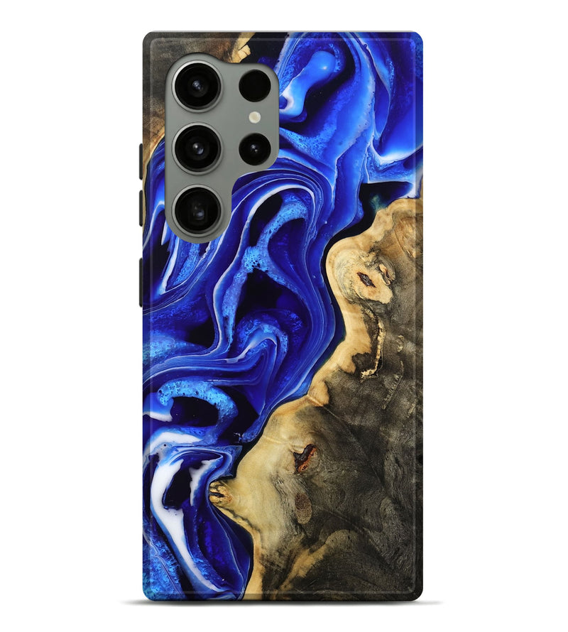 Galaxy S24 Ultra Wood Live Edge Phone Case - Emanuel (Blue, 801489)