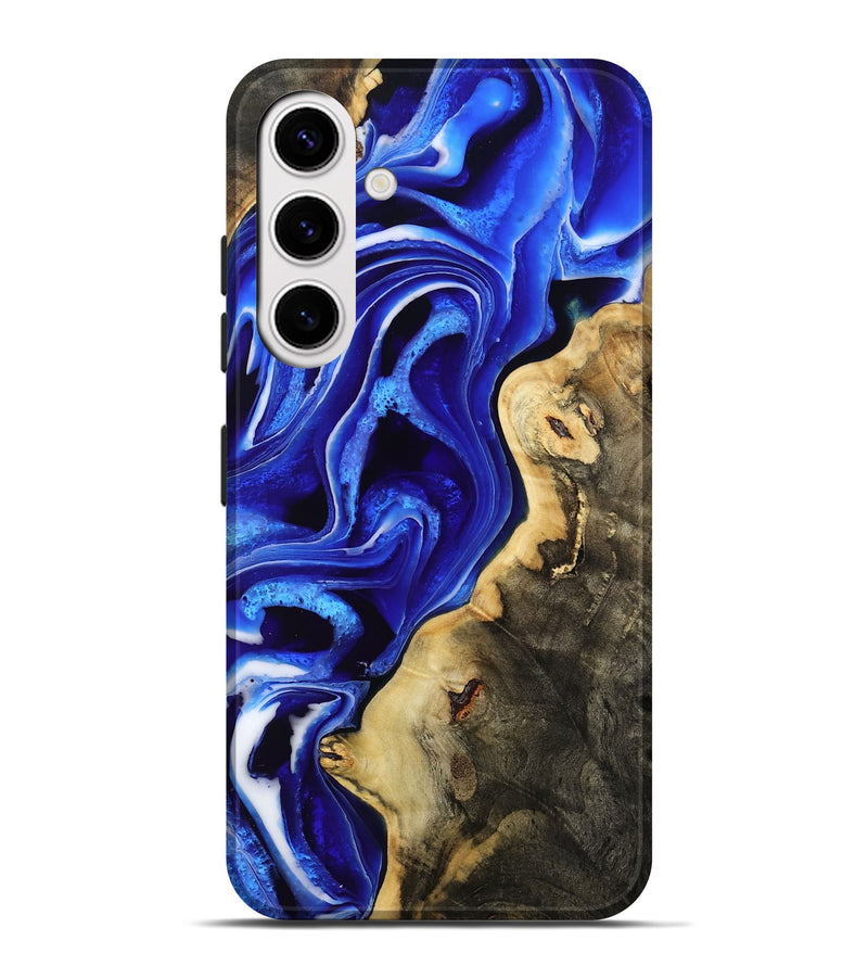 Galaxy S25 Plus Wood Live Edge Phone Case - Emanuel (Blue, 801489)