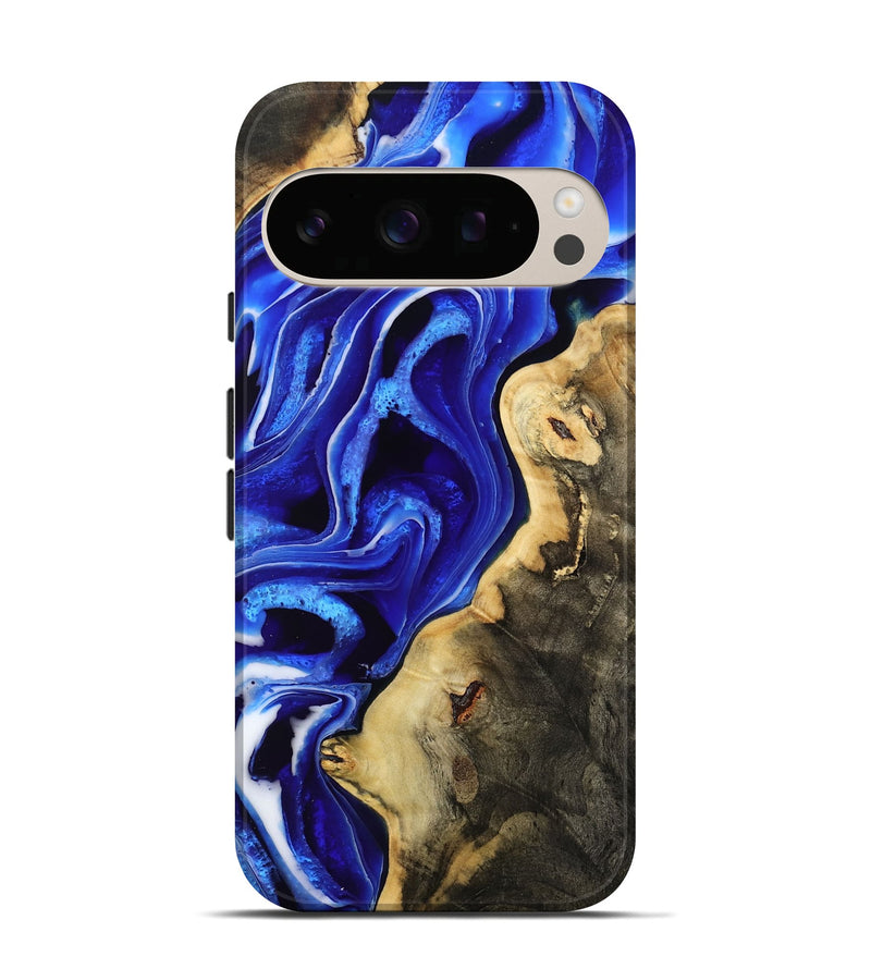 Pixel 10 Wood Live Edge Phone Case - Emanuel (Blue, 801489)