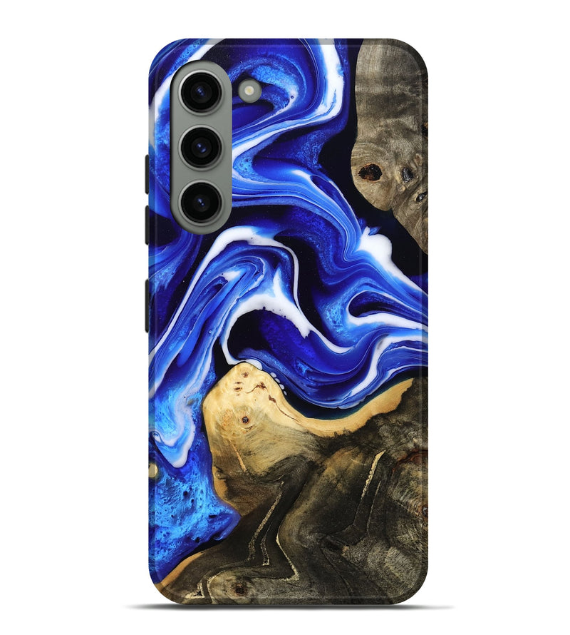 Galaxy S23 Plus Wood Live Edge Phone Case - Queen (Blue, 801491)