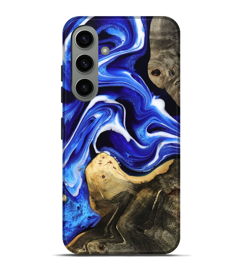 Galaxy S24 Plus Wood Live Edge Phone Case - Queen (Blue, 801491)