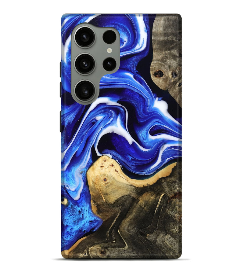 Galaxy S24 Ultra Wood Live Edge Phone Case - Queen (Blue, 801491)