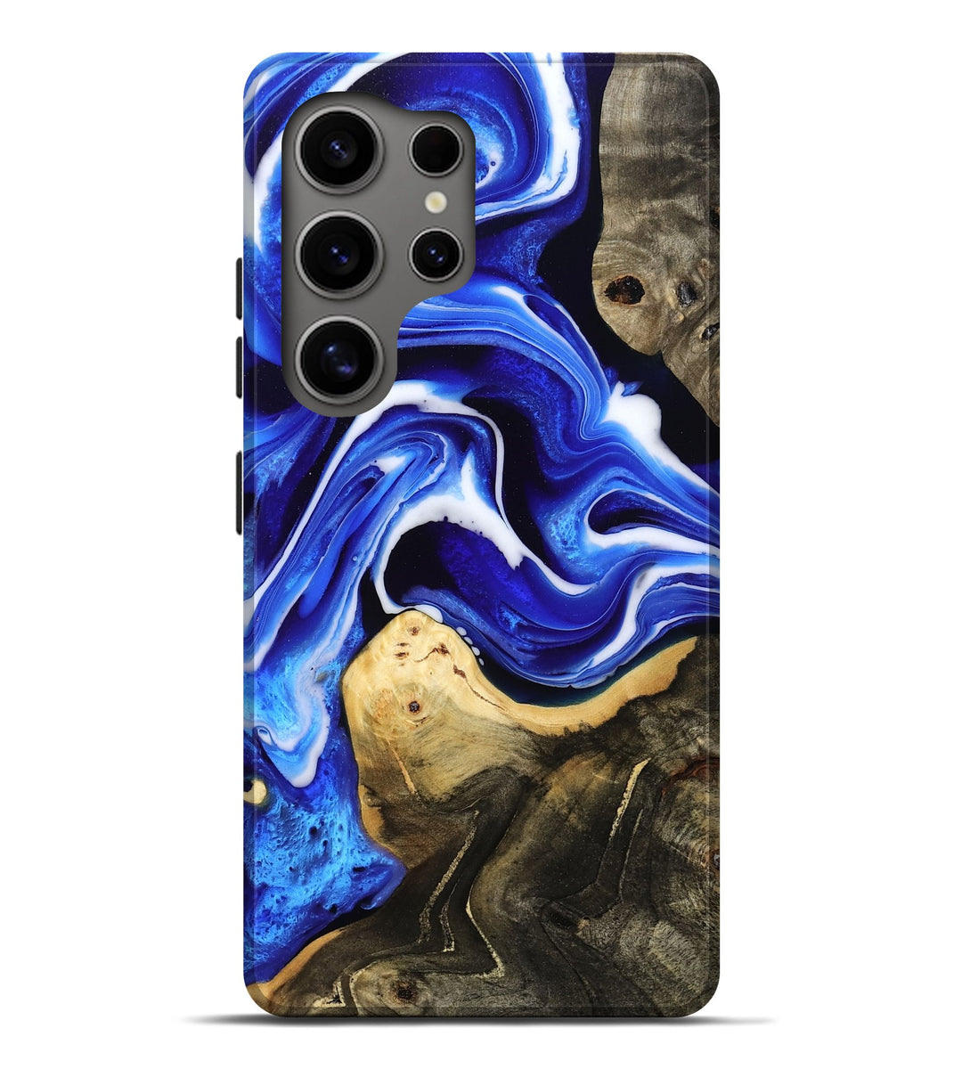 Galaxy S25 Ultra Wood Live Edge Phone Case - Queen (Blue, 801491)