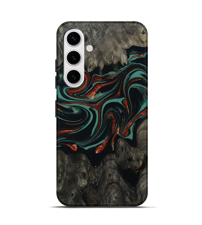 Galaxy S25 Wood Live Edge Phone Case - Maya (Green, 801492)