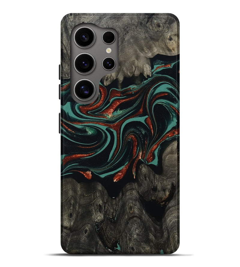 Galaxy S25 Ultra Wood Live Edge Phone Case - Maya (Green, 801492)