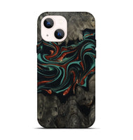 iPhone 14 Wood Live Edge Phone Case - Maya (Green, 801492)
