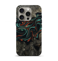 iPhone 16 Pro Wood Live Edge Phone Case - Maya (Green, 801492)