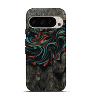 Pixel 9 Pro Wood Live Edge Phone Case - Maya (Green, 801492)