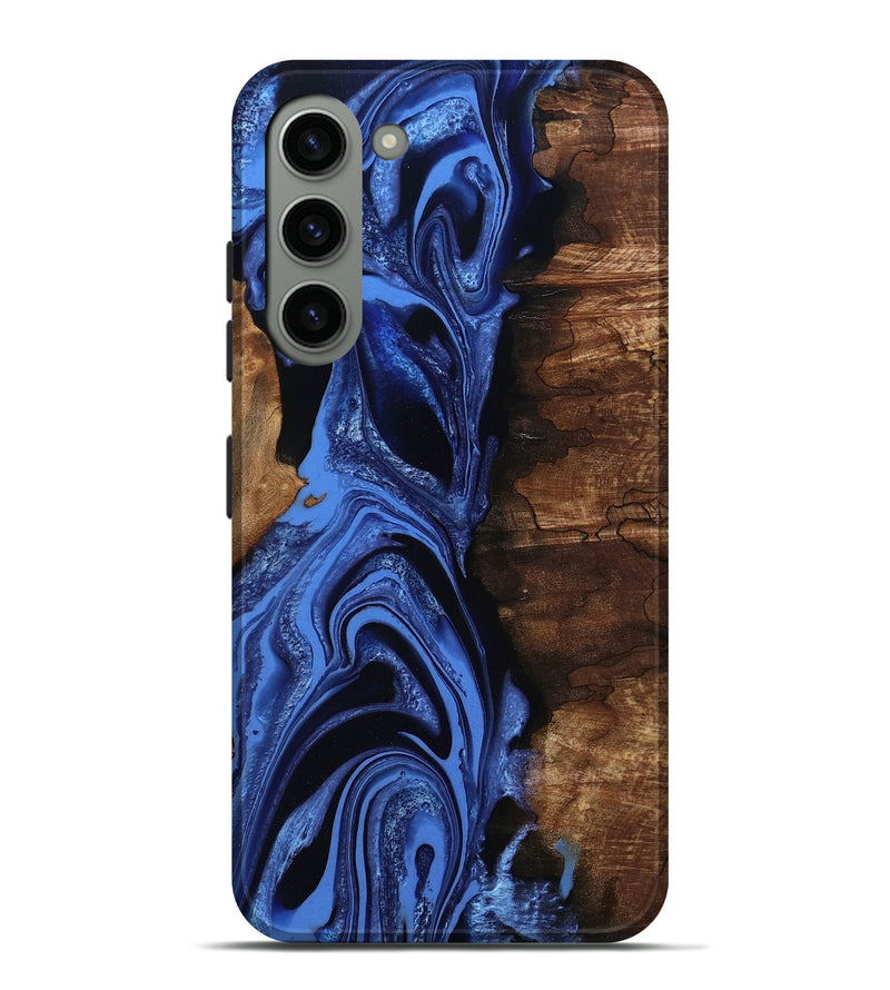 Galaxy S23 Plus Wood Live Edge Phone Case - Atticus (Blue, 801493)