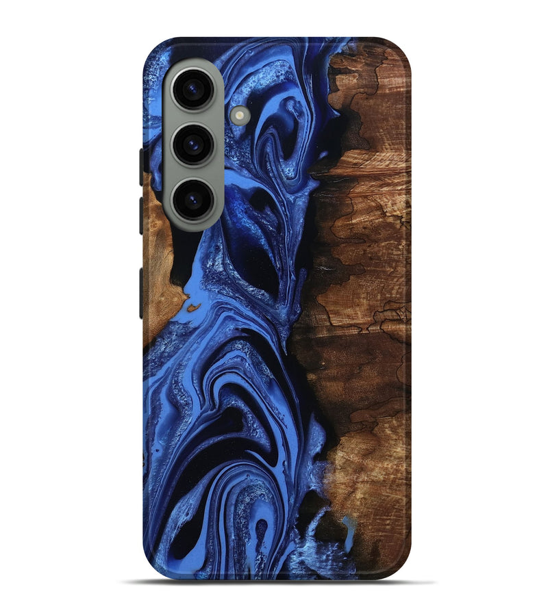 Galaxy S24 Plus Wood Live Edge Phone Case - Atticus (Blue, 801493)