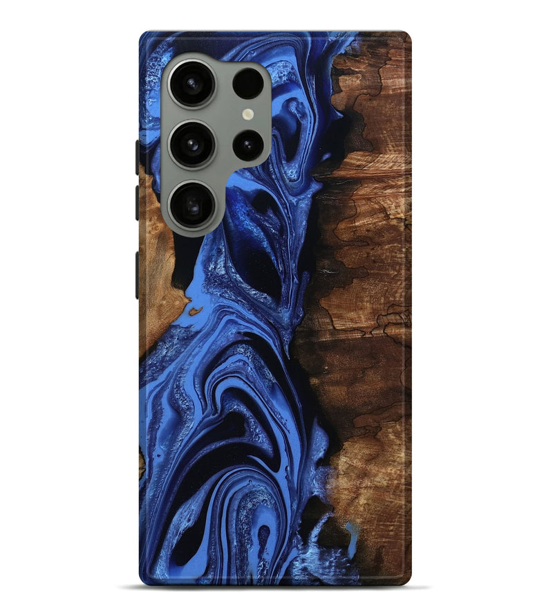 Galaxy S24 Ultra Wood Live Edge Phone Case - Atticus (Blue, 801493)