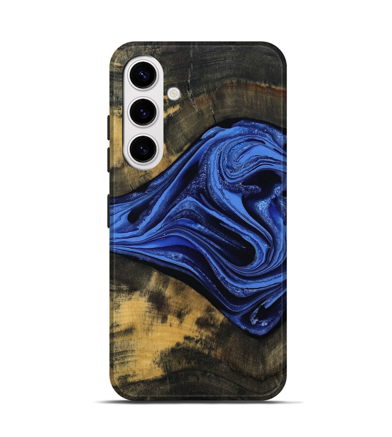 Galaxy S25 Wood Live Edge Phone Case - Saige (Blue, 801496)