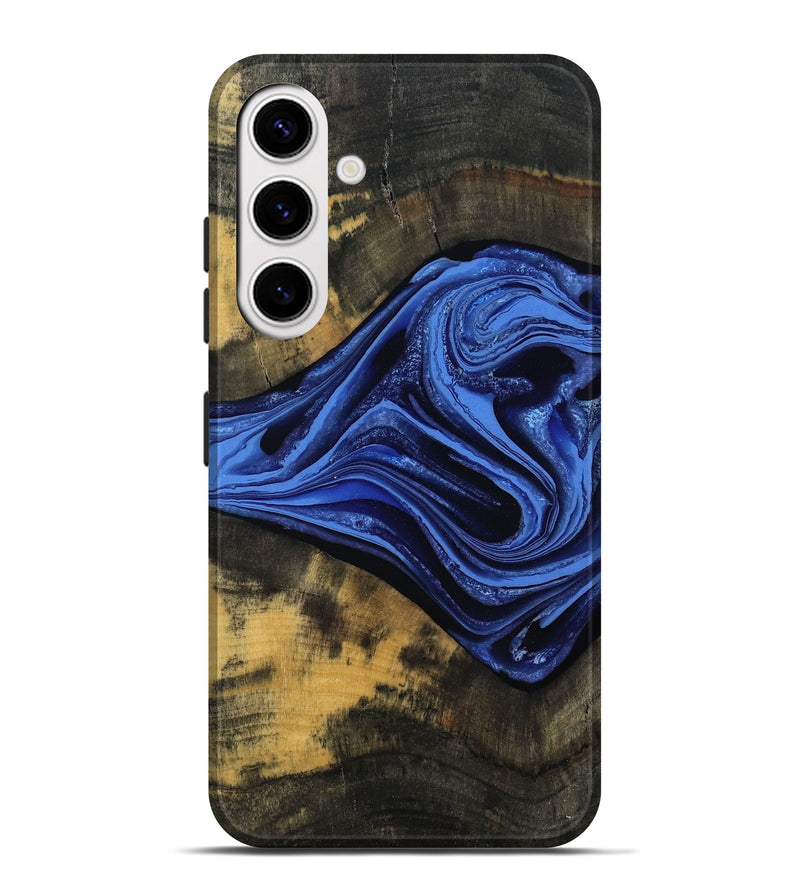 Galaxy S25 Plus Wood Live Edge Phone Case - Saige (Blue, 801496)