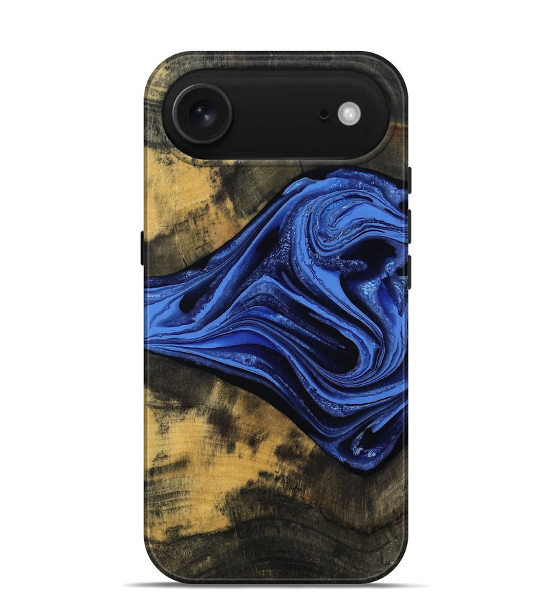 iPhone 17 Air Wood Live Edge Phone Case - Saige (Blue, 801496)