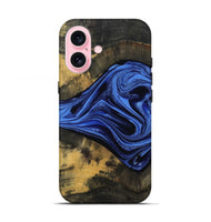 iPhone 17 Wood Live Edge Phone Case - Saige (Blue, 801496)