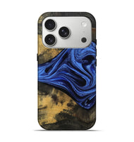 iPhone 17 Pro Wood Live Edge Phone Case - Saige (Blue, 801496)