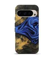 Pixel 10 Wood Live Edge Phone Case - Saige (Blue, 801496)