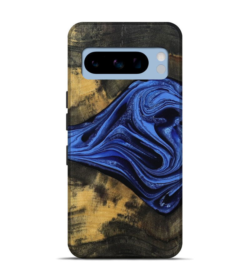 Pixel 8 Pro Wood Live Edge Phone Case - Saige (Blue, 801496)