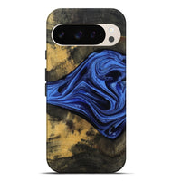 Pixel 9 Pro XL Wood Live Edge Phone Case - Saige (Blue, 801496)