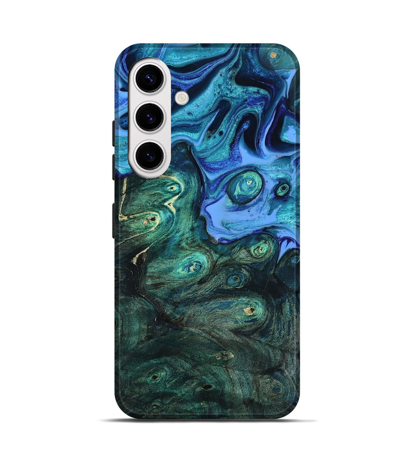 Galaxy S25 Wood Live Edge Phone Case - Keshia (Blue, 801507)