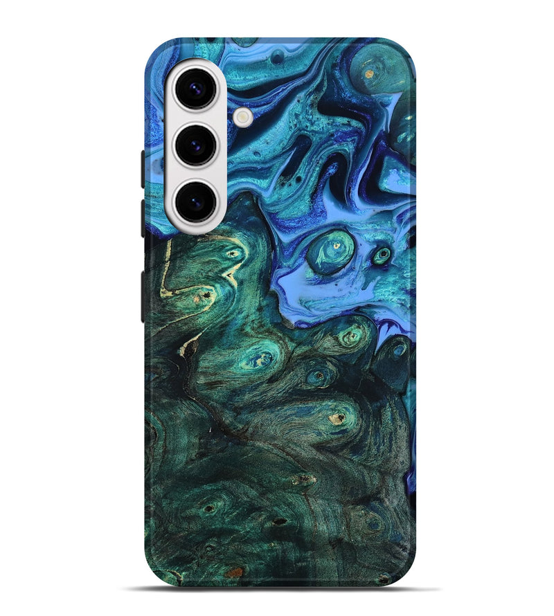 Galaxy S25 Plus Wood Live Edge Phone Case - Keshia (Blue, 801507)