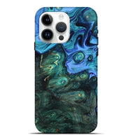 iPhone 15 Pro Max Wood Live Edge Phone Case - Keshia (Blue, 801507)