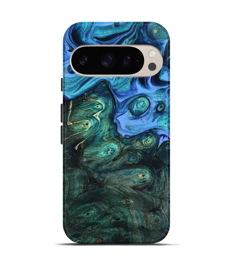 Pixel 10 Pro Wood Live Edge Phone Case - Keshia (Blue, 801507)
