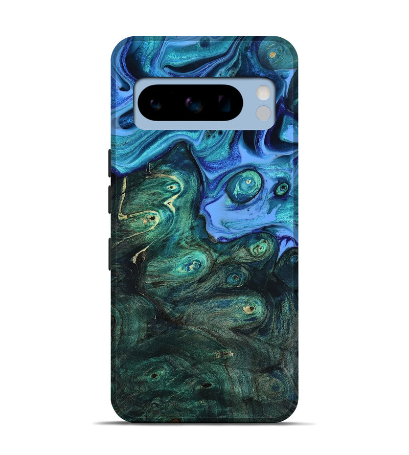 Pixel 8 Pro Wood Live Edge Phone Case - Keshia (Blue, 801507)
