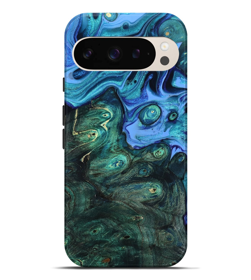 Pixel 9 Pro XL Wood Live Edge Phone Case - Keshia (Blue, 801507)