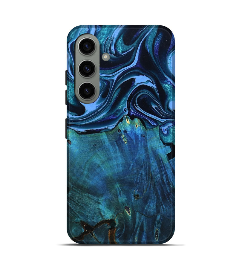 Galaxy S24 Wood Live Edge Phone Case - Mekhi (Blue, 801510)