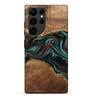 Galaxy S22 Ultra Wood Live Edge Phone Case - Lizeth (Green, 801514)