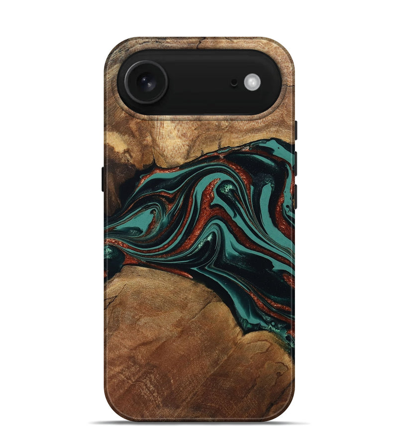 iPhone 17 Air Wood Live Edge Phone Case - Lizeth (Green, 801514)