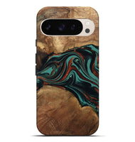 Pixel 9 Pro XL Wood Live Edge Phone Case - Lizeth (Green, 801514)