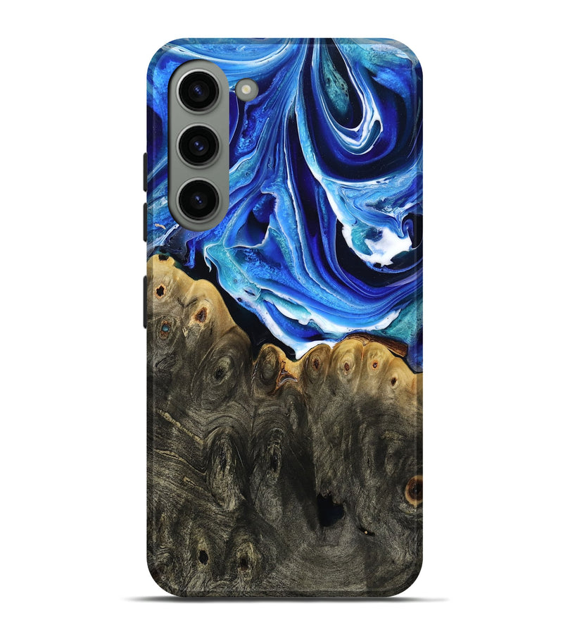 Galaxy S23 Plus Wood Live Edge Phone Case - Herman (Blue, 801516)
