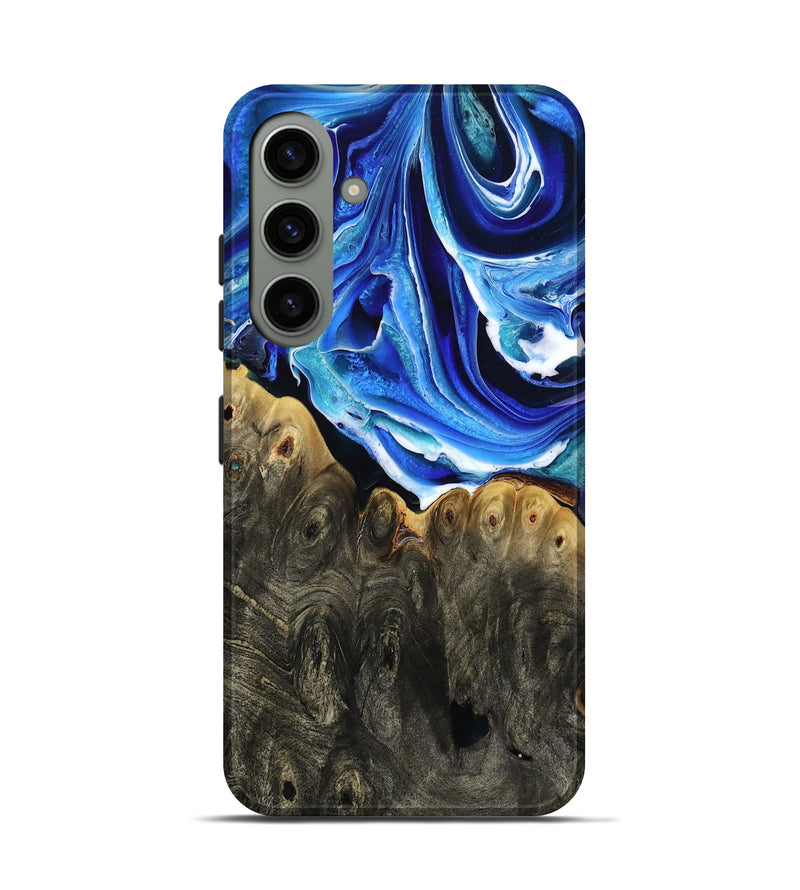 Galaxy S24 Wood Live Edge Phone Case - Herman (Blue, 801516)