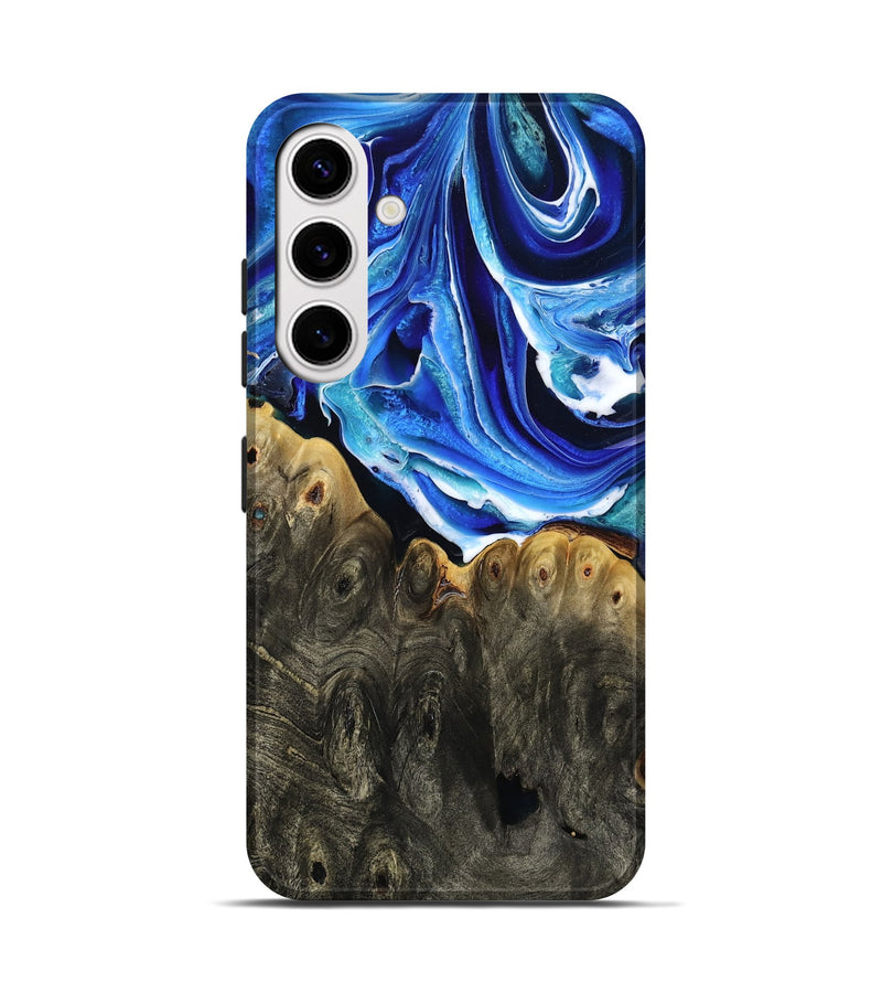 Galaxy S25 Wood Live Edge Phone Case - Herman (Blue, 801516)