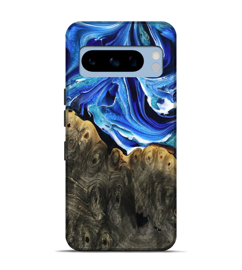 Pixel 8 Pro Wood Live Edge Phone Case - Herman (Blue, 801516)