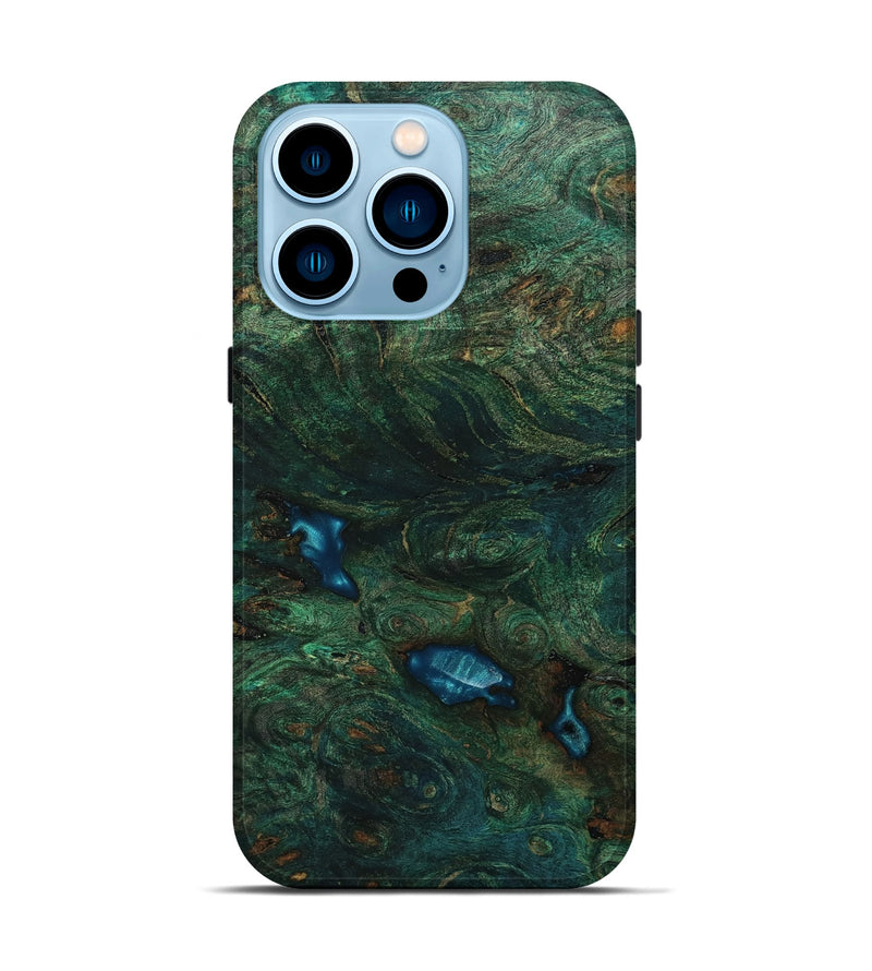 iPhone 14 Pro Wood Live Edge Phone Case - Dorene (Wood Burl, 801518)